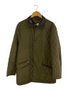 【中古】Salvatore Ferragamo◆キルティングジャケット/レザー切替/52/ポリエステル/カーキ/無地/キルティング/刻印/ミドル//【メンズウェア】(4)