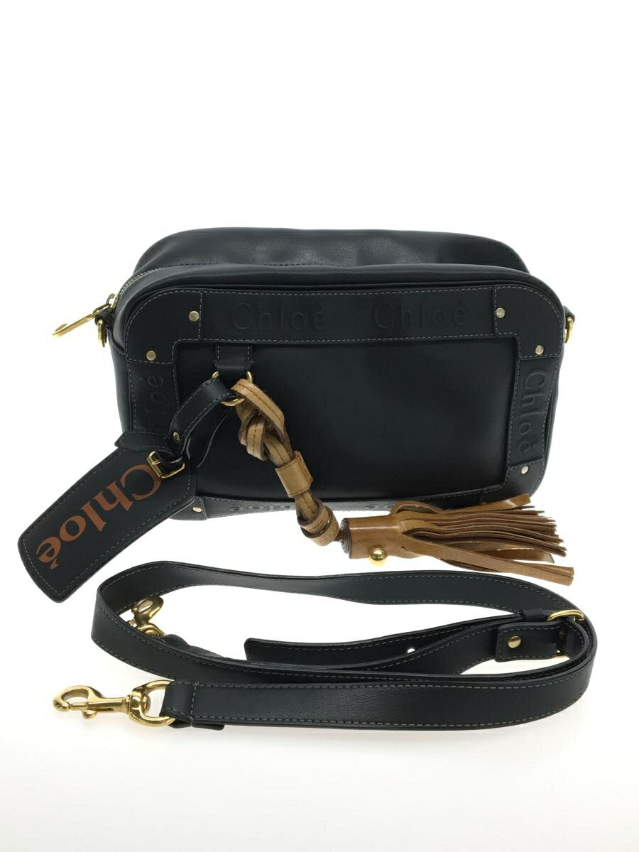 【中古】Chloe◆ショルダーバッグ/レザー/BLK/無地/S122-311【バッグ】