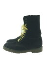 【中古】Dr.Martens◆13ホール/ジップアップ/スウェード/ブーツ/US9/ブラック【シューズ】