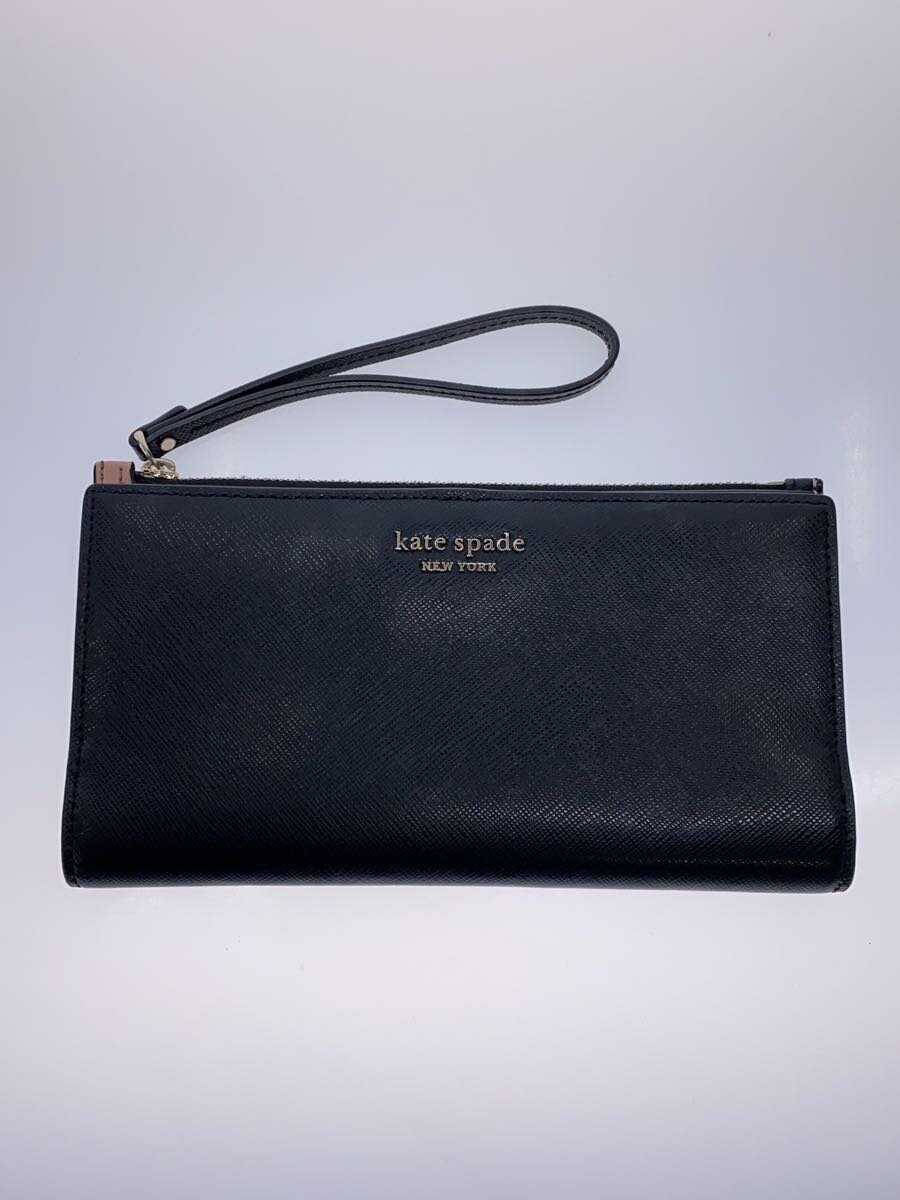 【中古】kate spade new york◆コンチネンタルウォレット/長財布/ロングウォレット/BLK/レディース/PWPU7855//【服飾雑貨他】