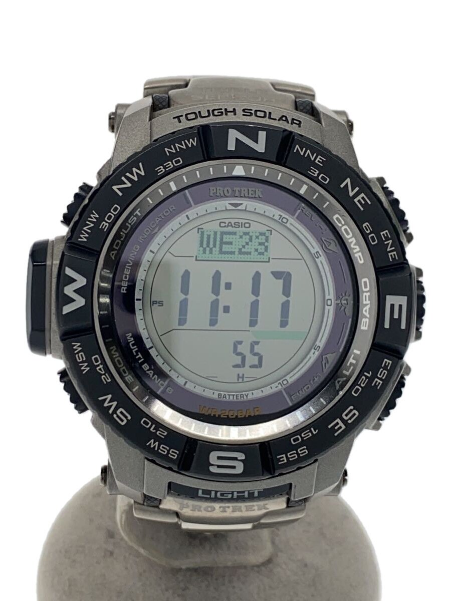 Other - 【中古】CASIO◆ソーラー腕時計/デジタル/--/GRY/SLV【服飾雑貨他】