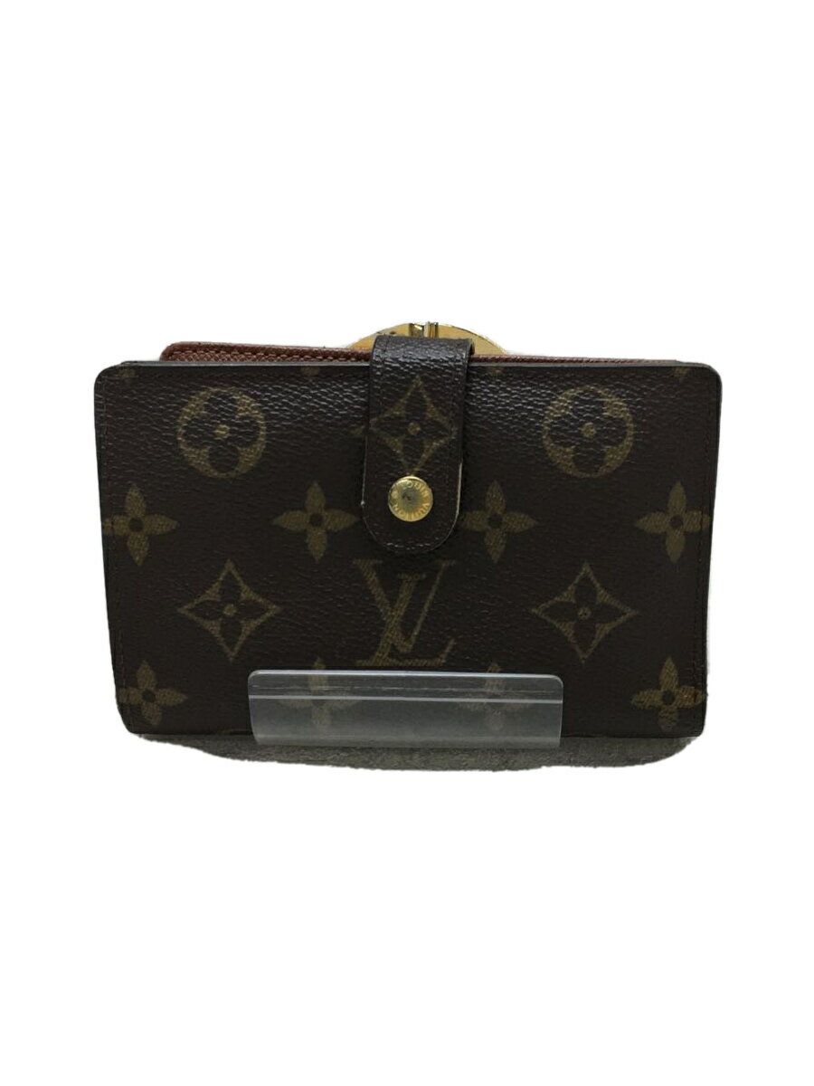 【中古】LOUIS VUITTON◆ポルト・モネ・ビエヴィエノワ_モノグラム_BRW/PVC/BRW/レディース【服飾雑貨他】