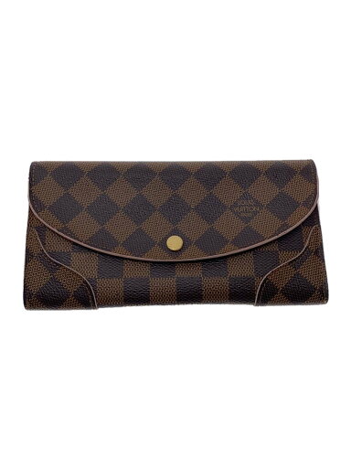 【中古】LOUIS VUITTON◆ポルト・フォイユ・カイサ_ダミエ・エベヌ_BRW/PVC/BRW/レディース【服飾雑貨他】 【中古】LOUIS VUITTON◆ポルト・フォイユ・カイサ_ダミエ・エベヌ_BRW/PVC/BRW/レディース【服飾雑貨他】