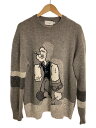 【中古】COACH◆ニット・セーター(厚手)/L/ウール/GRY/無地/cz630【メンズウェア】