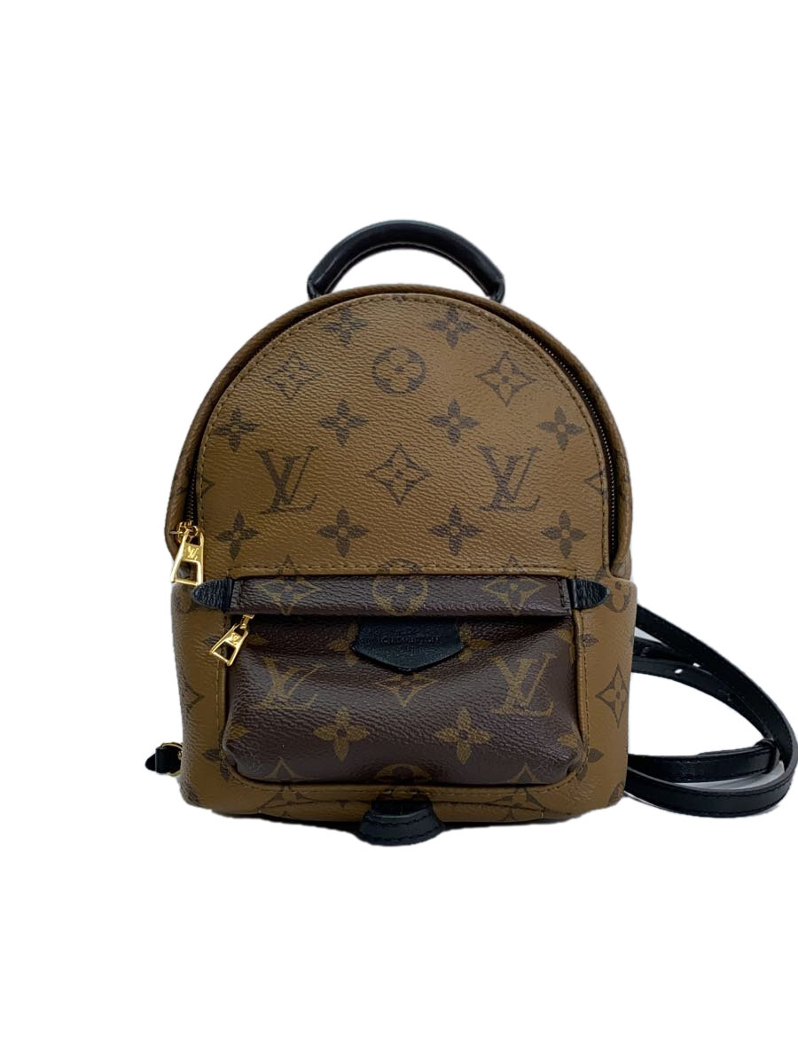 【中古】LOUIS VUITTON◆バックパックMINI_モノグラム_BRW/PVC/BRW【バッグ】