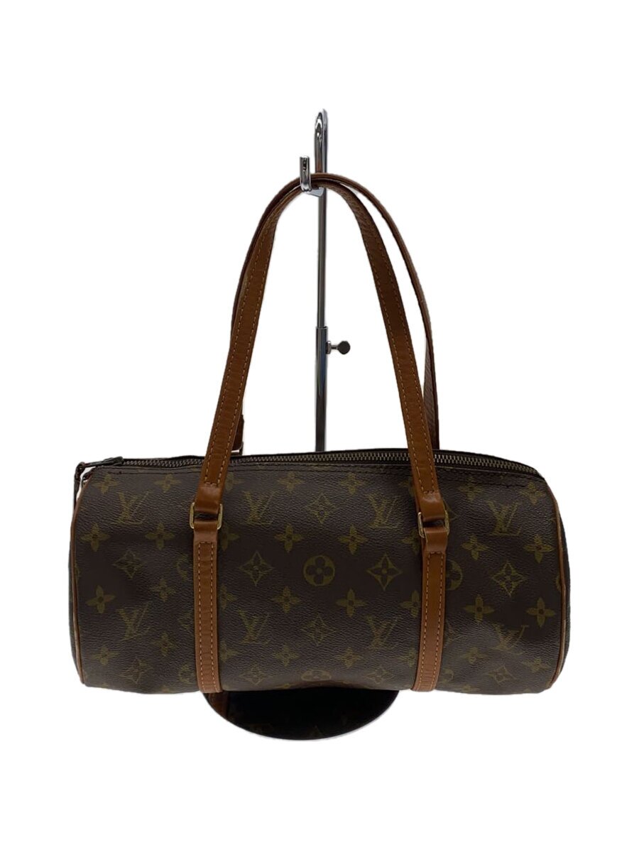 【中古】LOUIS VUITTON◆1)パピヨン30_モノグラム・キャンバス_BRW/PVC/BRW【バッグ】