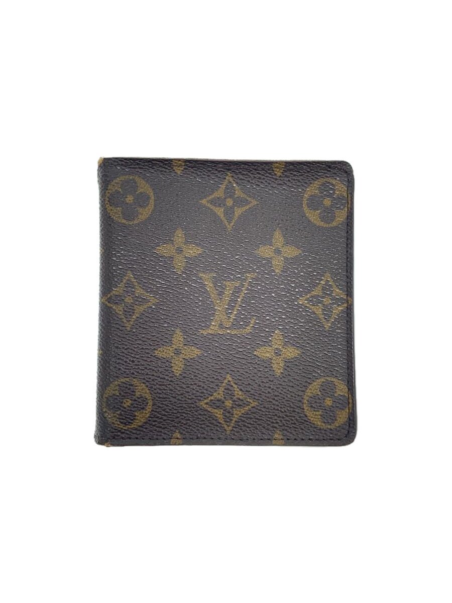 【中古】LOUIS VUITTON◆ポルト・ビエ・10カルト・クレディ_モノグラム・キャンバス_BRW/PVC/BRW/レディース【服飾雑貨他】