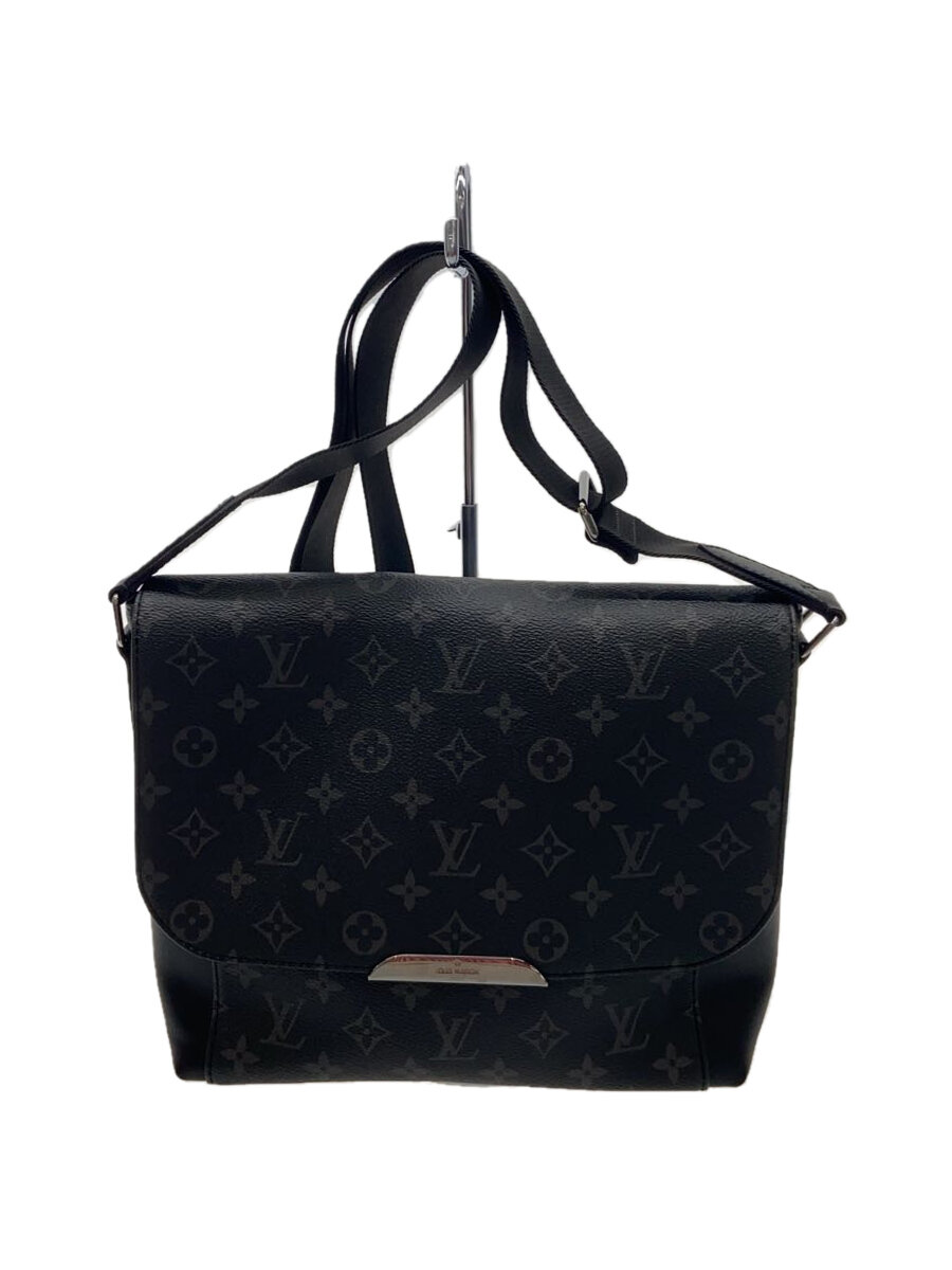 【中古】LOUIS VUITTON◆メッセンジャー・エクスプローラーPM_モノグラム・エクリプス_BRW/PVC/BLK【バッグ】