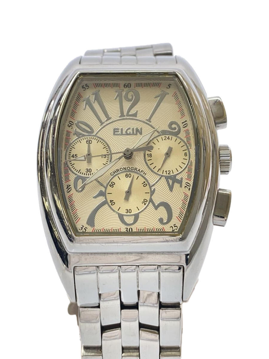 【中古】ELGIN◆クォーツ腕時計/アナ