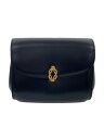 【中古】GUCCI◆ショルダーバッグ/レザー/BLK/無地/004 056 0219【バッグ】