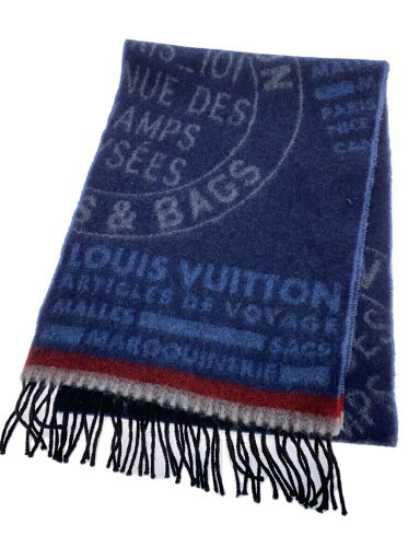 【中古】LOUIS VUITTON◆マフラー/ウール/BLU/メンズ//【服飾雑貨他】 【中古】LOUIS VUITTON◆マフラー/ウール/BLU/メンズ//【服飾雑貨他】