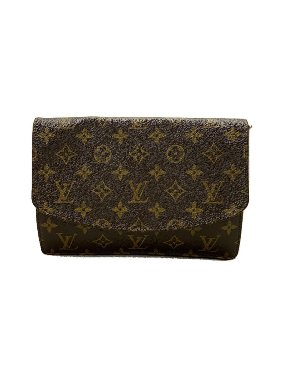 【中古】LOUIS VUITTON◆ポシェット・ラバ23_モノグラム・キャンバス_BRW/PVC/BRW【バッグ】