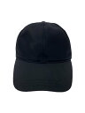 【中古】PRADA◆ベースボールキャップ/ロゴプレート/キャップ/M/ナイロン/BLK/メンズ//【服飾雑貨他】