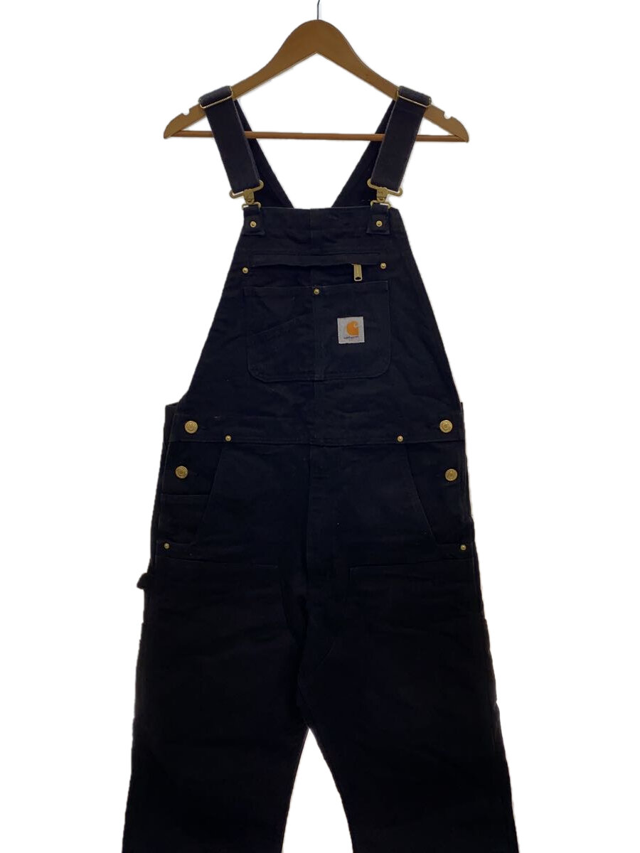 【中古】Carhartt◆オーバーオール/34/コットン/BLK/R01-M【メンズウェア】
