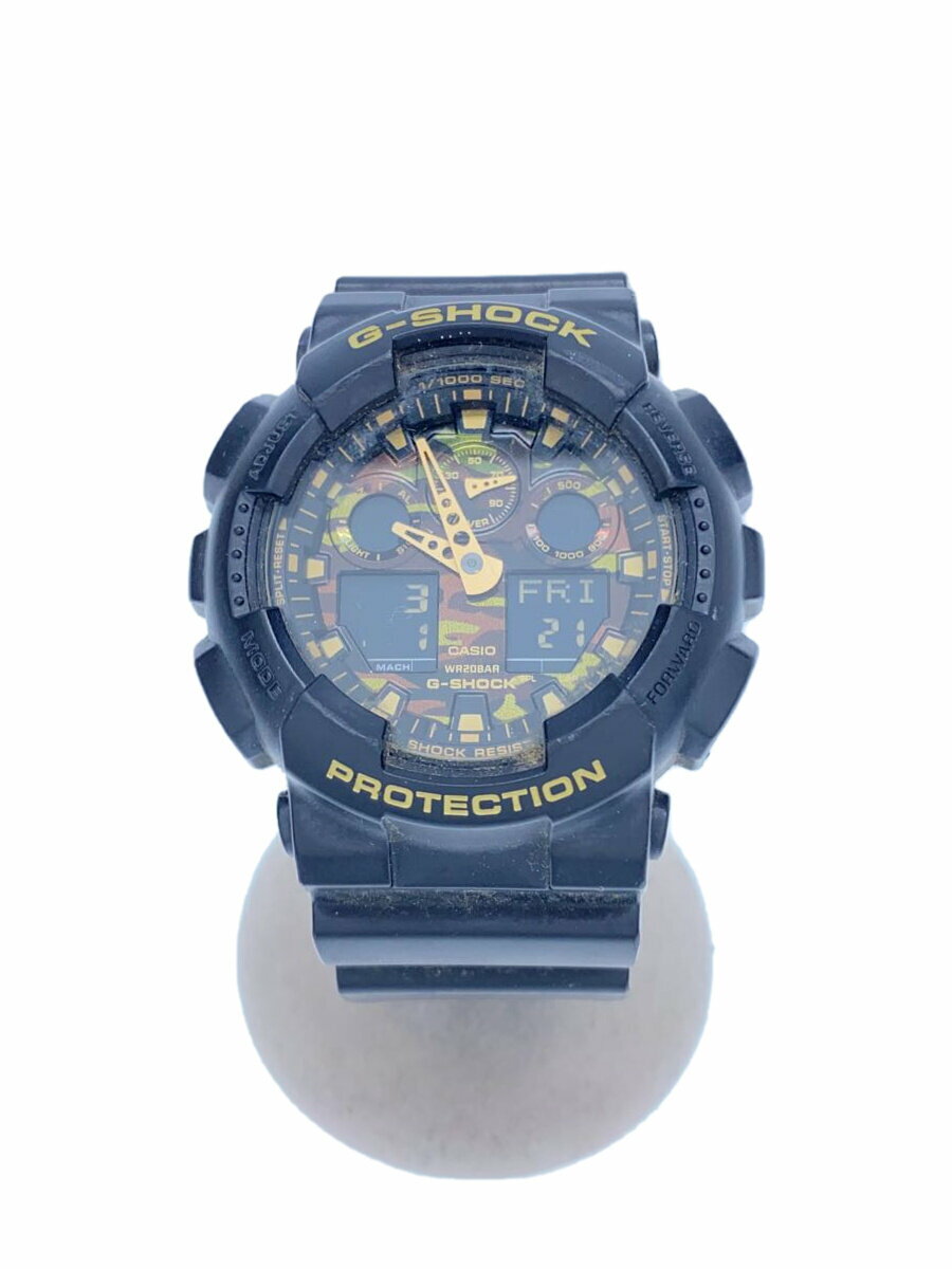 【中古】CASIO◆クォーツ腕時計・G-SHOCK/デジアナ/BLK【服飾雑貨他】