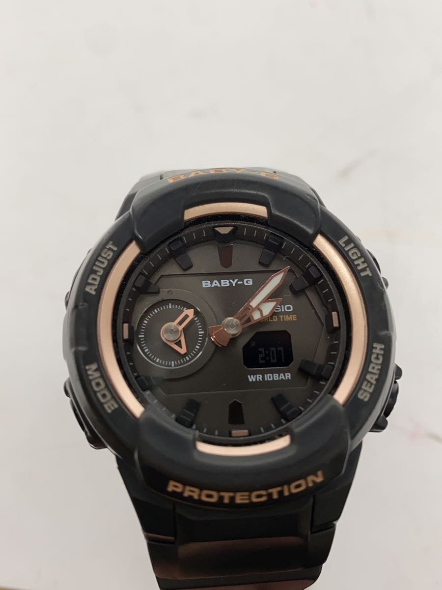 【中古】CASIO◆クォーツ腕時計・Baby-G/デジアナ/--/ブラック/CASIO【服飾雑貨他】