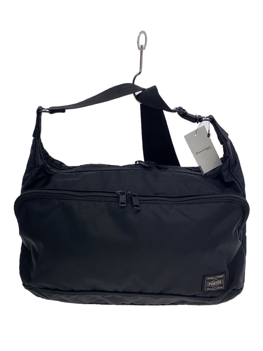 【中古】PORTER◆ショルダーバッグ/ナイロン/BLK/無地/689-05938【バッグ】