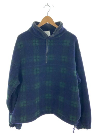 【中古】80s~90s/SPORTECH/フリースアノラック/USA製/XL/ポリエステル/GRN/チェック//【メンズウェア】 【中古】80s~90s/SPORTECH/フリースアノラック/USA製/XL/ポリエステル/GRN/チェック//【メンズウェア】