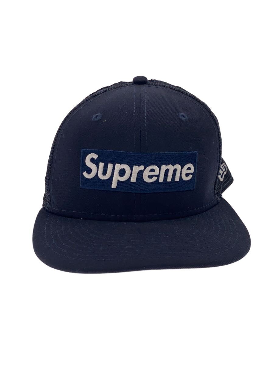 Supreme◆22SS box logo meshback/メッシュキャップ/7 3/4/ポリエステル/BLK/メンズ