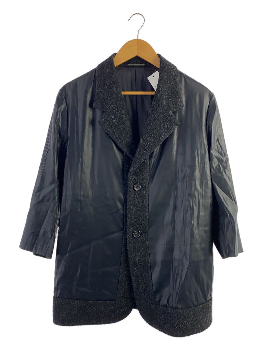 【中古】YOHJIYAMAMOTO+NOIR◆テーラードジャケット/2/ナイロン/BLK/NV-J07-902【メンズウェア】