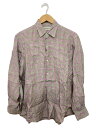 【中古】Sovereign◆24SS/プルオーバー/長袖シャツ/S/リネン/GRY/チェック/1111-199-3781【メンズウェア】