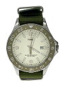 【中古】TIMEX◆クォーツ腕時計/アナログ/CRM/KHK【服飾雑貨他】