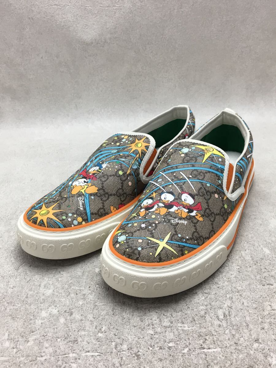 【中古】GUCCI◆×Disney/テニス1977/ローカットスニーカー/8/27cm/BRW/PVC/ディズニー/コラボ【シューズ】