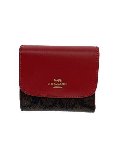 【中古】COACH◆シグネチャースモールウォレット/3つ折り財布/レザー/RED/レディース/F87589【服飾雑貨他】 【中古】COACH◆シグネチャースモールウォレット/3つ折り財布/レザー/RED/レディース/F87589【服飾雑貨他】
