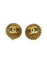 【中古】CHANEL◆イヤリング/ココマーク/ゴールド/ラウンドイヤリング/フランス製【服飾雑貨他】