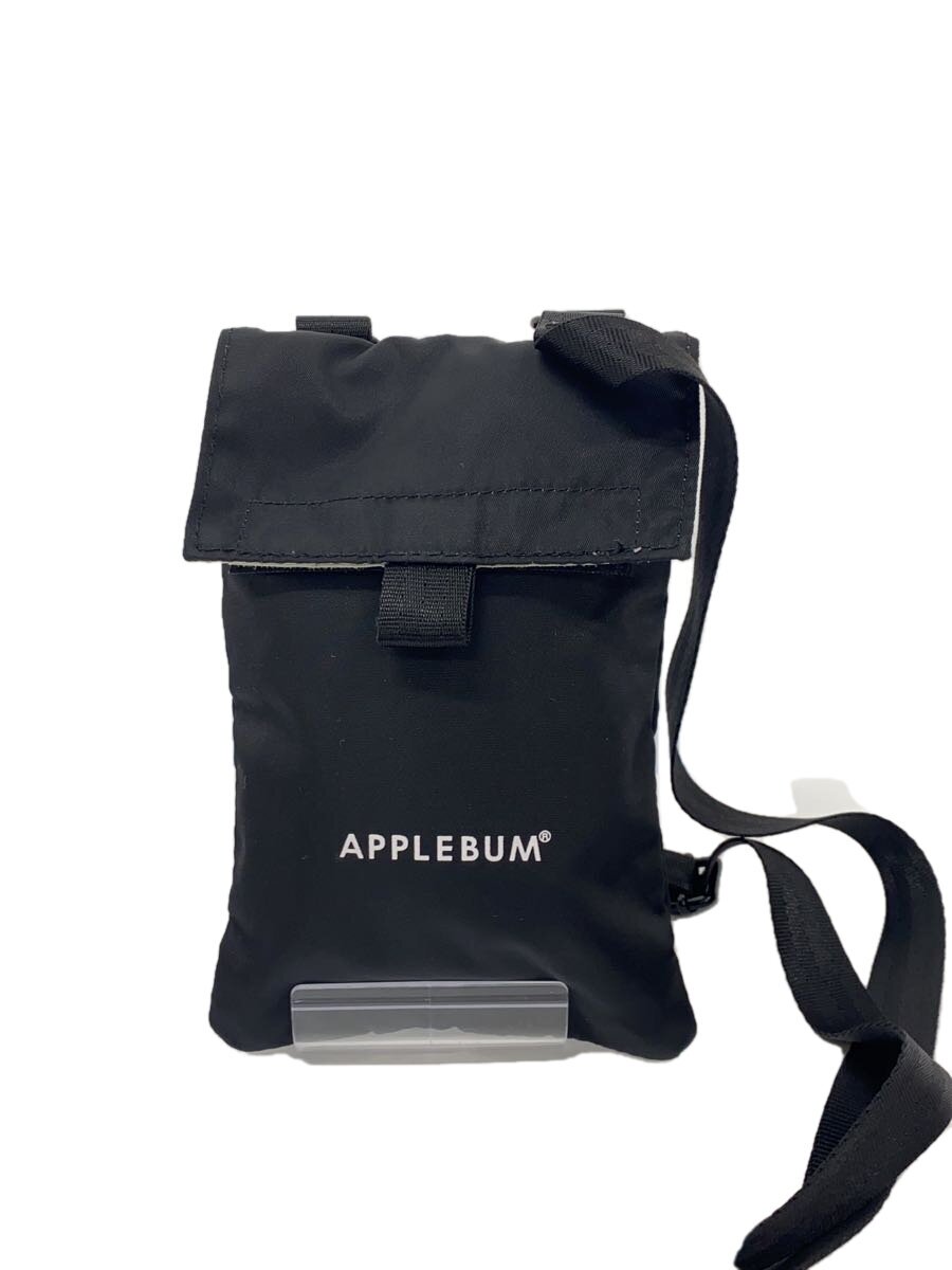 【中古】APPLEBUM◆ショルダーバッグ/サコッシュ/BLK【バッグ】