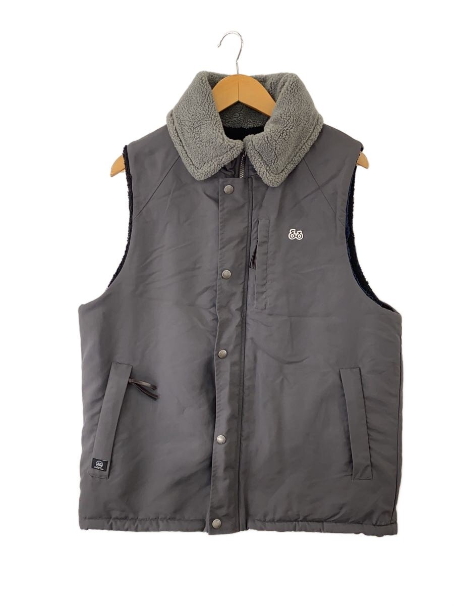 【中古】KINASHI CYCLE◆フリースベスト/--/--/GRY//【メンズウェア】