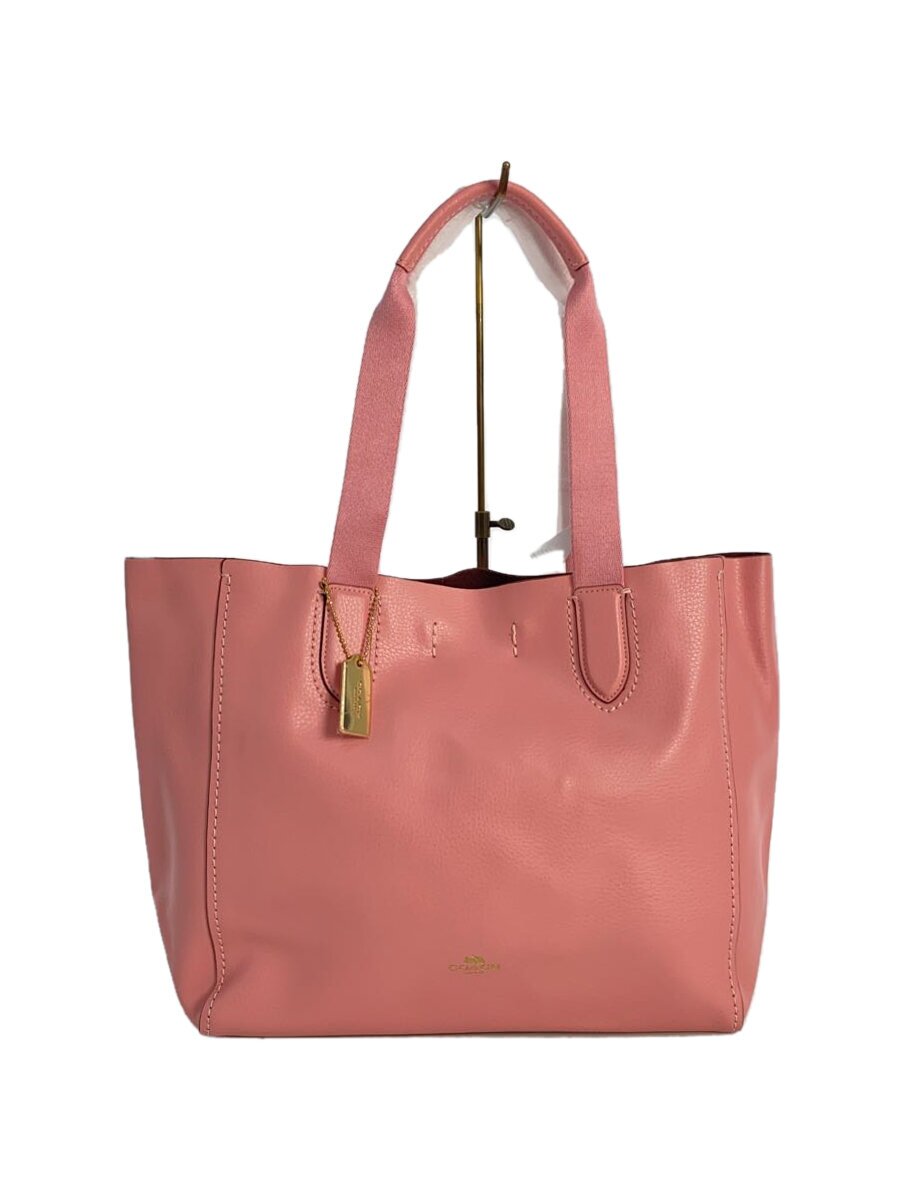 中古】COACH◇トートバッグ/レザー/PNK/無地/58660//【バッグ】 【極美 