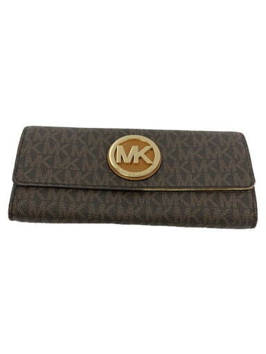 【中古】MICHAEL KORS◆シグネチャー/2つ折り長財布/レザー/BRW/モノグラム/レディース/3257GFTE3B【服飾雑貨他】 【中古】MICHAEL KORS◆シグネチャー/2つ折り長財布/レザー/BRW/モノグラム/レディース/3257GFTE3B【服飾雑貨他】