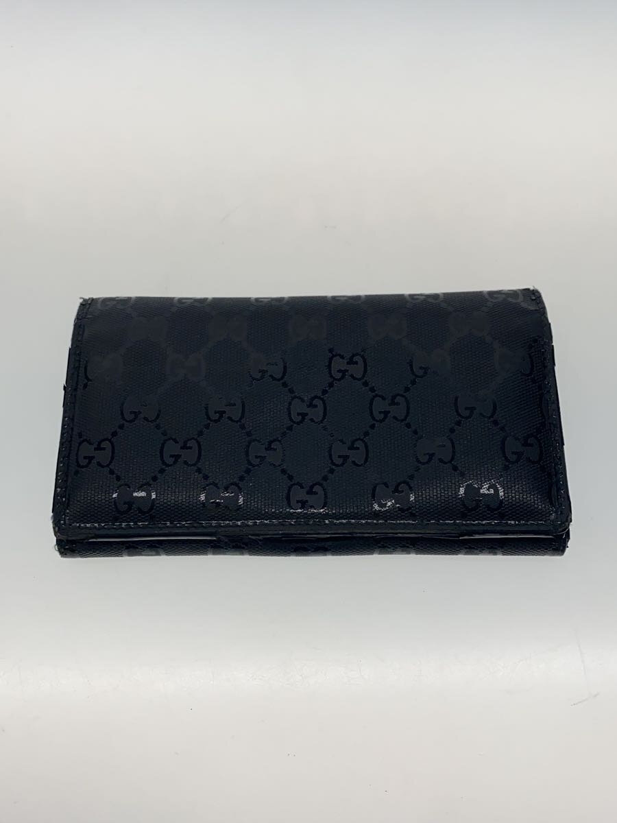 【中古】GUCCI◆長財布/レザー/BLK/総柄/レディース/245908-4276//【服飾雑貨他】
