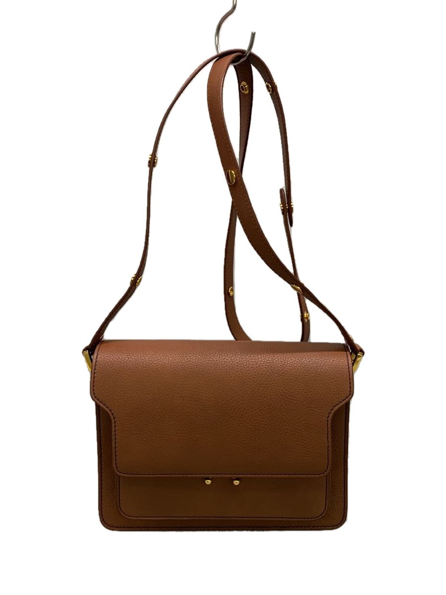 B, C, D, G, J, L, S, T, Z - 【中古】MARNI◆ショルダーバッグ/TRUNKBAG/レザー/ブラウン/SBMPN09N01【バッグ】