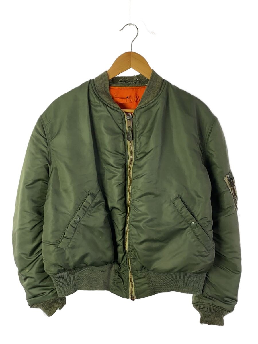U.S.AIR FORCE◆60s/SCOVILLZIP/フライトジャケット/--/ナイロン/KHK/ファスナーダメージ有