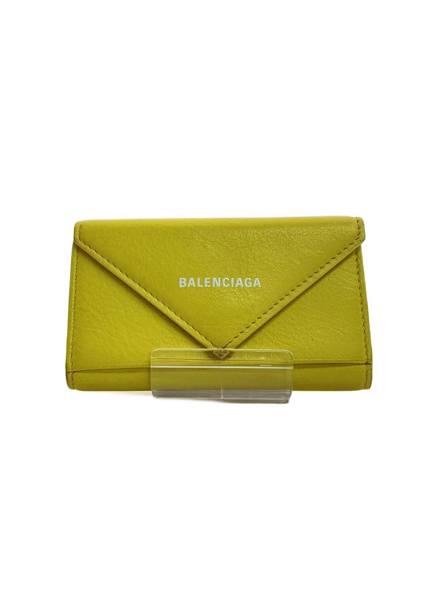 【中古】BALENCIAGA◆キーケース/レザー/YLW/メンズ/499204・7495・S・568148【服飾雑貨他】
