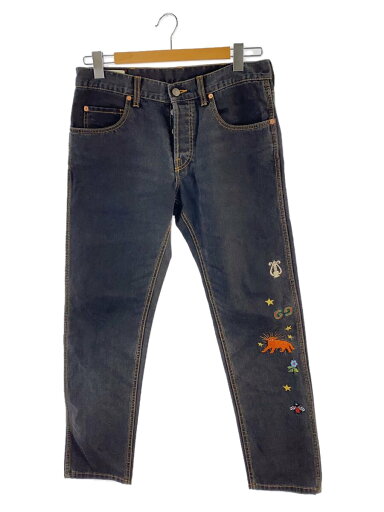 【中古】GUCCI◆エンブロイダリーデニムパンツ/32/BLK/408637 XDAP2【メンズウェア】 【中古】GUCCI◆エンブロイダリーデニムパンツ/32/BLK/408637 XDAP2【メンズウェア】