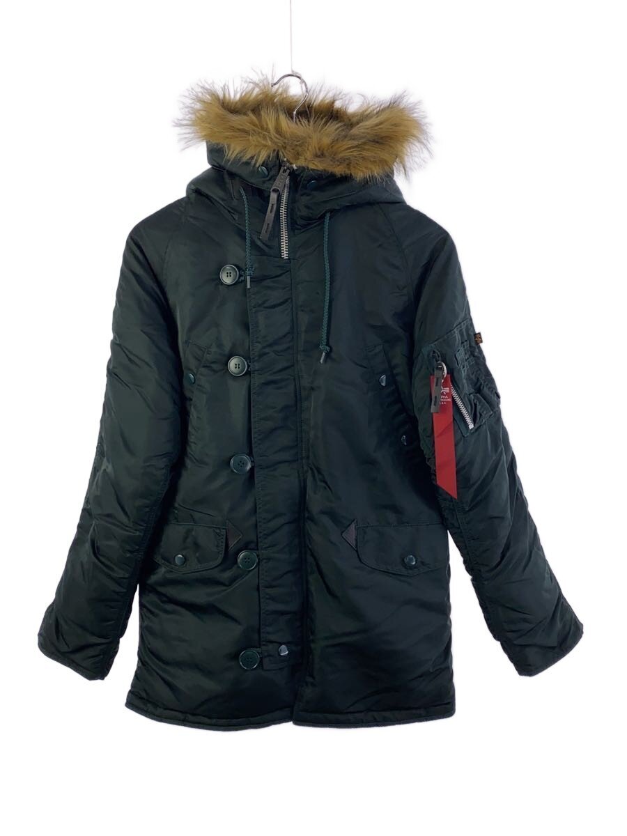 【中古】ALPHA INDUSTRIES◆ジャケット/S/ナイロン/GRN/無地/20094-419【レディースウェア】