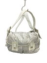 【中古】CELINE◆ショルダーバッグ/ナイロン/SLV/無地【バッグ】