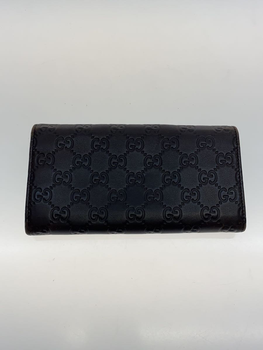 【中古】GUCCI◆長サイフ_グッチシマ/レザー/BRW/レディース//【服飾雑貨他】