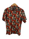 【中古】HYSTERIC GLAMOUR◆半袖シャツ/S/レーヨン/RED/総柄/02221AH05//【メンズウェア】(4)