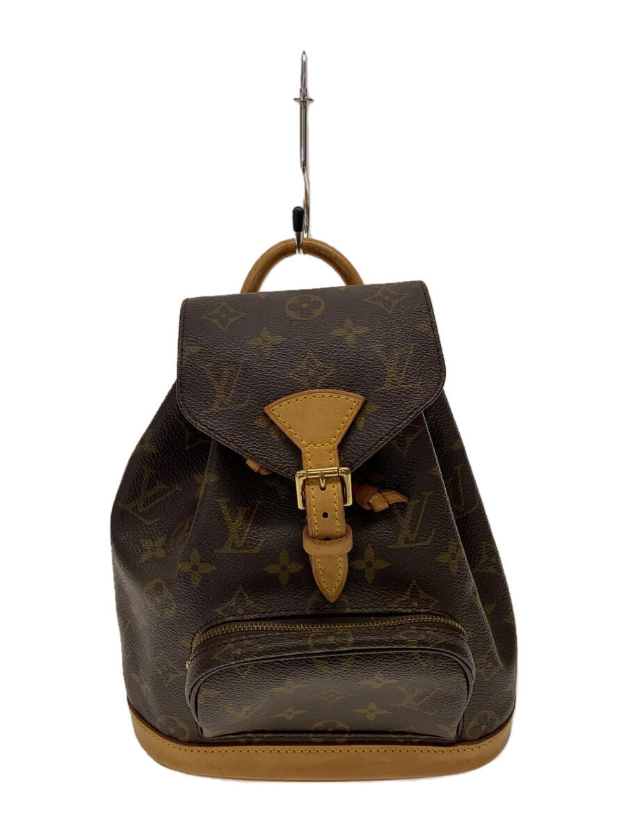 【中古】LOUIS VUITTON◆1)ミニ・モンスリ_モノグラム・キャンバス_BRW/PVC/BRW【バッグ】