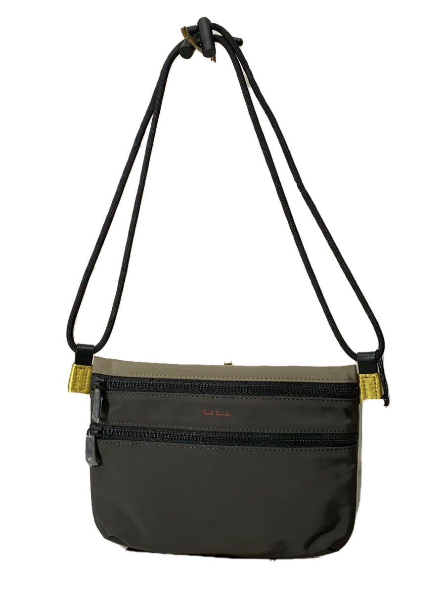 【中古】Paul Smith◆ショルダーバッグ/ポリエステル/GRY【バッグ】