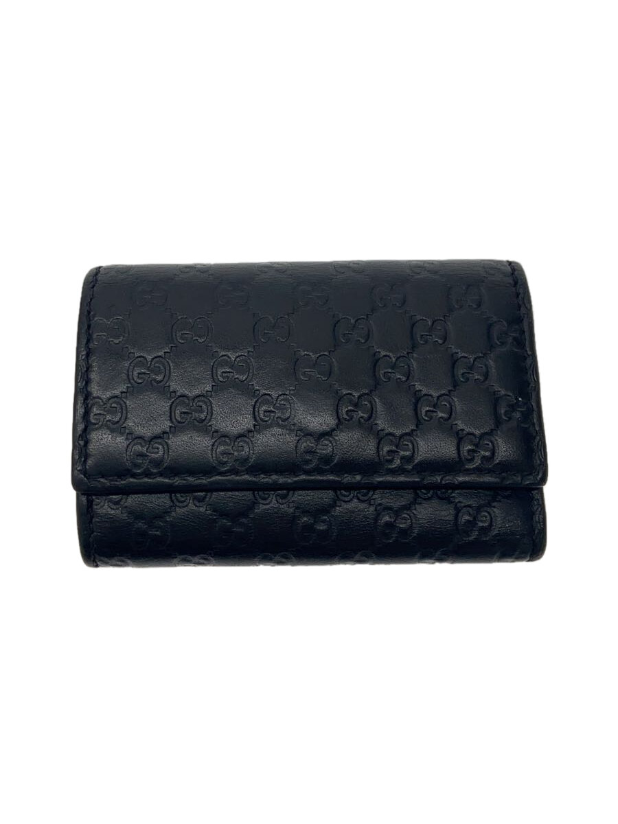 【中古】GUCCI◆キーケース/レザー/BLK/総柄/メンズ/150402 0416【服飾雑貨他】