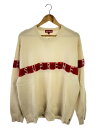 【中古】Supreme◆Inside Out Logo Sweater/XL/ウール/CRM【メンズウェア】