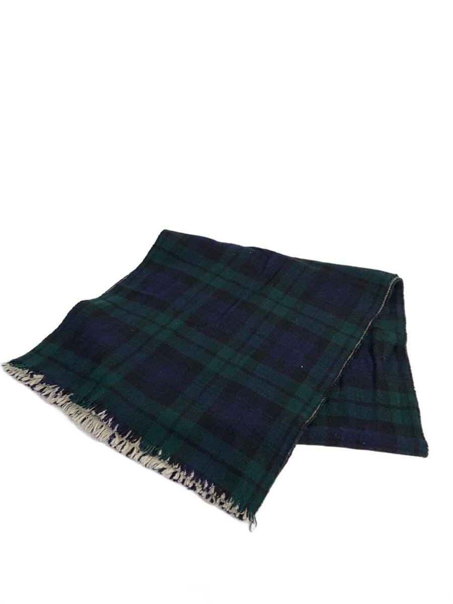 【中古】Johnston’s Of Elgin◆マフラー/ウール/GRN/無地/レディース【服飾雑貨他】