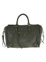 【中古】BALENCIAGA◆Veau Papier A6 Zip/ハンドバッグ/レザー/GRY/370926・1110・A・1669//【バッグ】