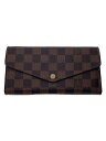 【中古】LOUIS VUITTON◆2)ポルト・フォイユ・サラ_ダミエ・エベヌ_BRW_ブラウン/PVC/BRW/メンズ【服飾雑貨他】(4)