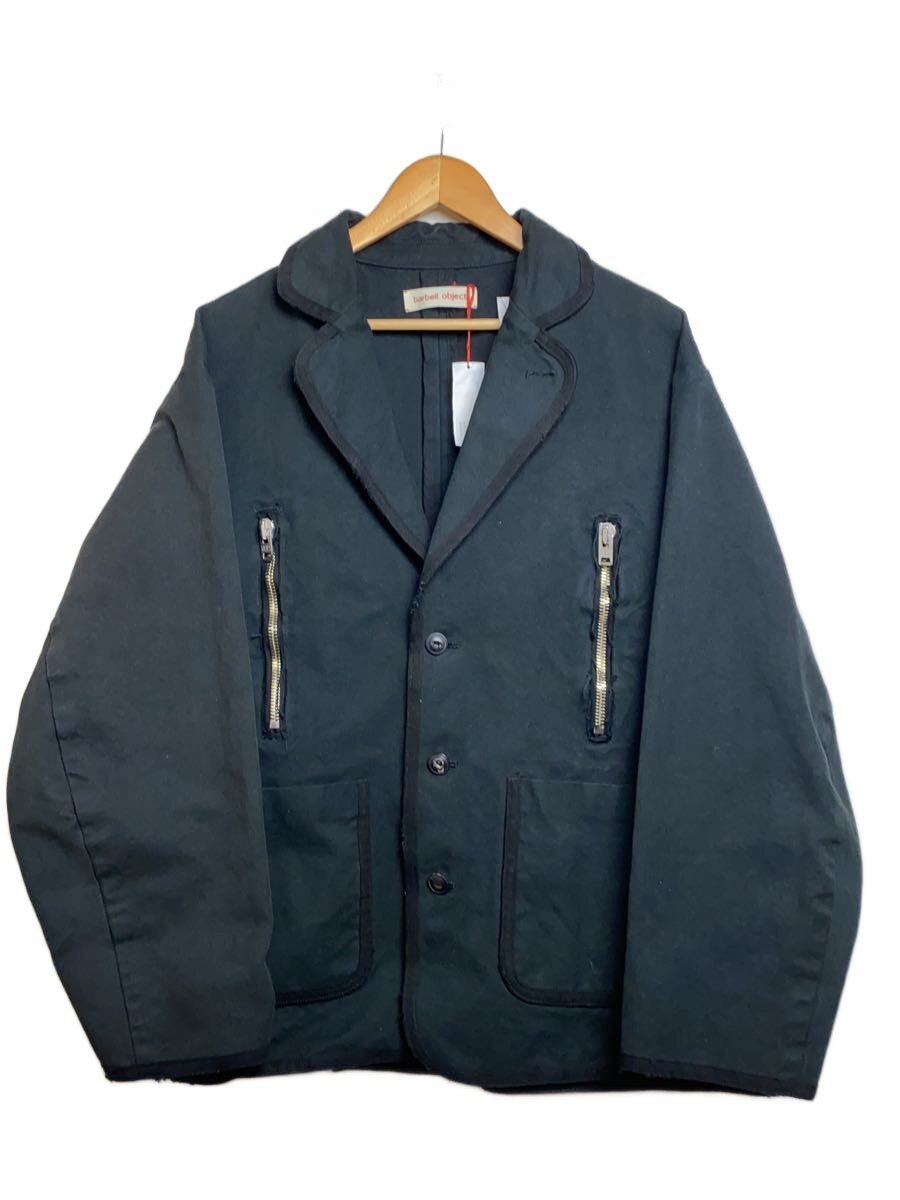 barbell object◆24AW/cv pp jk canvas piping jacket//2/コットン/BLK/bo-24a-j02
